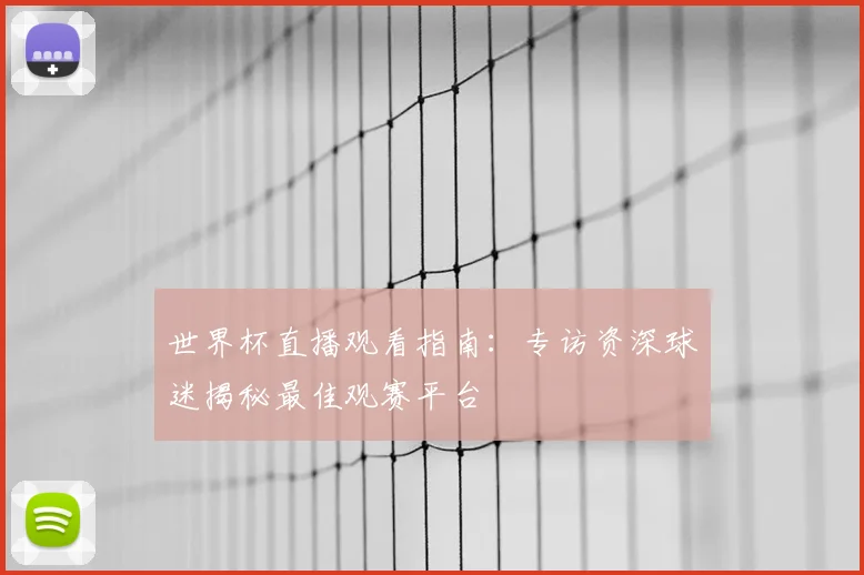 世界杯直播观看指南：专访资深球迷揭秘最佳观赛平台